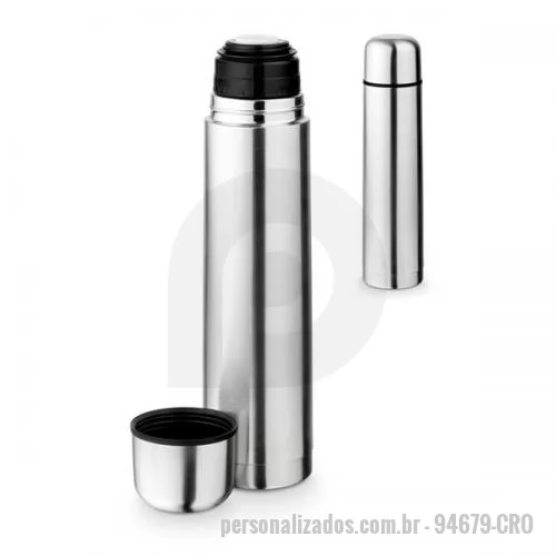 Garrafa térmica personalizada - GARRAFA TÉRMICA INOX 1 LITRO