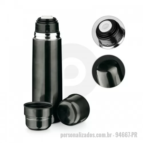 Garrafa térmica personalizada - GARRAFA TÉRMICA INOX 750 ML