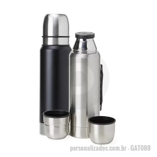 Garrafa térmica personalizada - Garrafa Squeeze Metal Térmico com Tampa Dupla