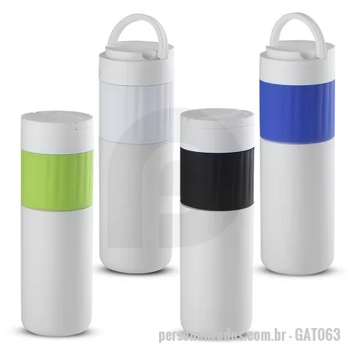 Garrafa térmica personalizada - Garrafa Squeeze Metal Térmico com Suporte para Celular