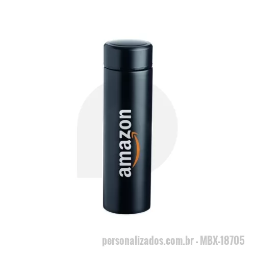 Garrafa térmica personalizada - Garrafa térmica 500ml feita em aço inoxidável 304, acompanha infusor de bebidas.