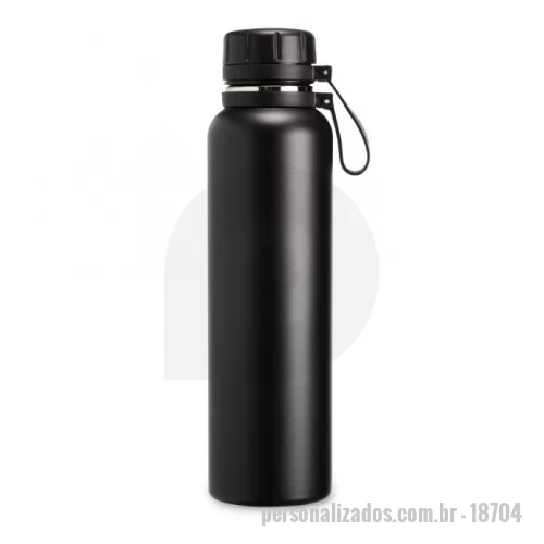 Garrafa térmica personalizada - Garrafa térmica com infusor de bebidas, feita em inox 304 com capacidade de 1 litro. Contém base antiderrapante e alça de silicone acoplada na tampa.  ATENÇÃO: Além desse modelo, temos dezenas de outras opções de  garrafas térmicas e não térmicas.