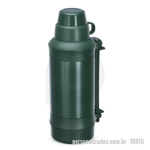 Garrafa térmica personalizada - A garrafa perfeita para quem adora café! Com capacidade de 1250ml, feita em aço inox SUS 304, com parede dupla, ela torna qualquer rotina mais prática e dinâmica. O cordão de nylon com detalhe em couro sintético é ajustável e removível, permitindo carregá-la na transversal, garantindo mobilidade e estilo. Sua alça é flexível ao toque, oferecendo mais conforto ao segurar, e a tampa plástica pode ser usada como caneca, trazendo ainda mais versatilidade. Além disso, a abertura de fácil acionamento facilita o uso. Tudo o que um verdadeiro amante de café precisa! Cores Disponíveis: Preto, Rosa e Verde.