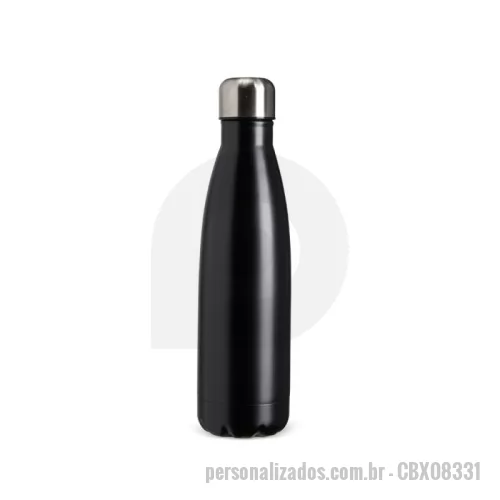 Garrafa térmica personalizada - Garrafa térmica Personalizada - CBX08331 - Garrafa Térmica Inox 500ml com Isolamento a Vácuo Sofisticação, funcionalidade e desempenho térmico em um só produto. Esta garrafa térmica de 500ml, com tampa em inox e parede dupla em aço inoxidável, é ideal para manter suas bebidas quentes por mais tempo com segurança e estilo.  Seu isolamento a vácuo ajuda a conservar a temperatura, reduz o risco de vazamentos e impede o aquecimento externo da garrafa. Compacta e eficiente, é perfeita para o dia a dia, viagens ou como brinde corporativo premium.  ???? Especificações Técnicas: Capacidade: 500 ml  Altura: 26,5 cm  Largura: 6,5 cm  Circunferência: 22,8 cm  Peso aproximado: 272 g  Material: Aço inox com isolamento térmico a vácuo  Tampa: Inox com vedação segura  Área para gravação (CxL): 15 cm x 5 cm - 175902 - Garrafa térmica