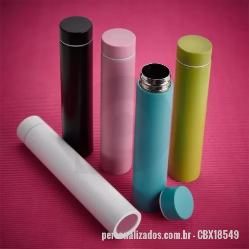 Garrafa térmica personalizada - Garrafa térmica Personalizada - CBX18549 - Garrafa térmica compacta com capacidade de 275ml, ideal para acompanhar sua rotina com estilo e praticidade. Produzida em aço inox, ela possui excelente conservação térmica para bebidas quentes ou frias. Sua tampa rosqueável garante vedação segura, evitando vazamentos durante o transporte. Leve, funcional e com design minimalista, é perfeita para levar no carro, na mochila ou para o escritório.  ????? Tag do Produto Garrafa Térmica Inox 275ml com Tampa Rosqueável  Estrutura em inox durável  Tampa com vedação segura  Capacidade: 275ml  Design compacto e leve  Ideal para o dia a dia - 176005 - Garrafa térmica