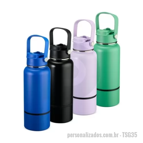 Garrafa térmica personalizada - Garrafa térmica em inox com pintura eletrostática e capacidade de até 700ml.