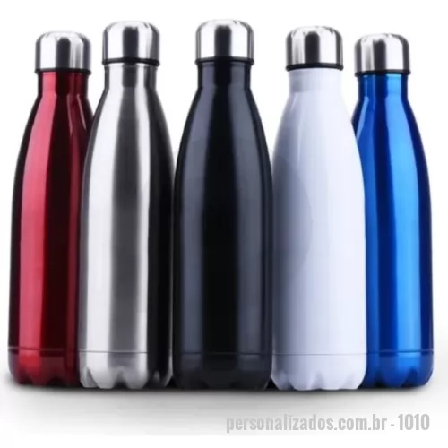 Garrafa térmica personalizada - Garrafa Termica Inox - 500 ml - Bebida sempre na temperatura Ideal