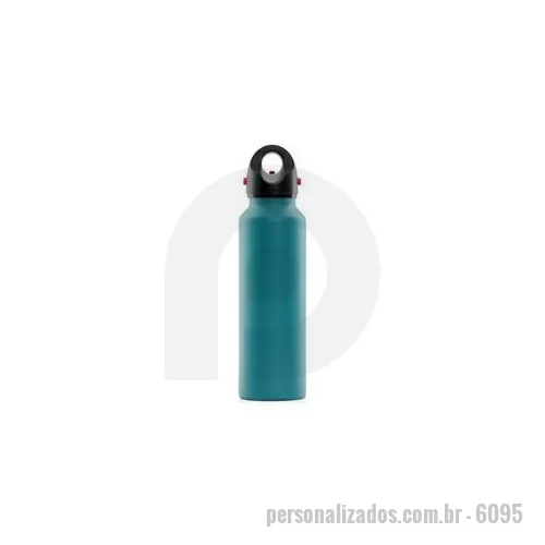 Garrafa térmica personalizada - Garrafa Térmica em inox de parede dupla com capacidade de 620ml. Tampa possui trava de segurança com válvula de exaustão para liberação de pressão. Altura : 27,2 cm Largura : 7,2 cm Circunferência : 22,5 cm Peso aproximado g : 304