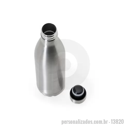 Garrafa térmica personalizada - Garrafa térmica 750ml em inox de alta qualidade. Possui tampa, pode ser utilizada com líquidos quentes ou frios. Observação: não colocar no fogão ou micro-ondas.