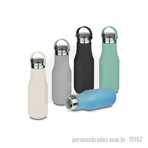 Garrafa térmica personalizada - Mantenha suas bebidas na temperatura ideal com a garrafa térmica de aço inox 304, com parede dupla que conserva a temperatura por muito mais tempo. Com capacidade de 500 ml, essa é a escolha perfeita para quem busca praticidade no dia a dia. A garraf