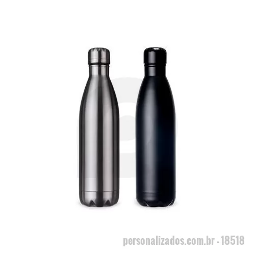 Garrafa térmica personalizada - Garrafa térmica 780ml em inox de alta qualidade. Possui tampa rosqueável com detalhe superior em relevo, pode ser utilizada com líquidos quentes ou frios. Observação: não colocar no fogão ou micro-ondas. Altura : 30,3 cm Largura : 7,9 cm Circunferênc