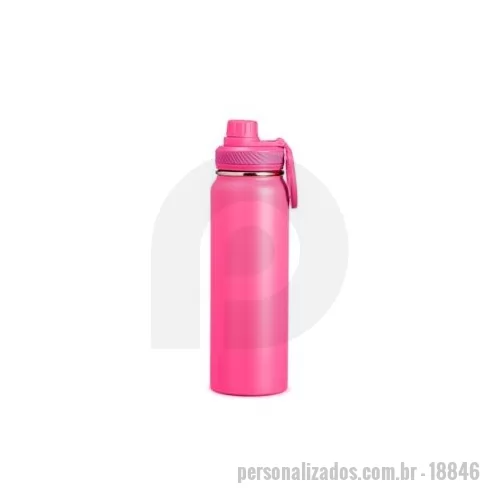 Garrafa térmica personalizada - Agora ficou fácil aproveitar bebidas na temperatura ideal, gravar vídeos e assistir a séries. Com a Garrafa Térmica de 850 ml em inox 304, é possível utilizá-la como tripé através de sua alça flexível, segura e magnética integrada à tampa. Basta posi
