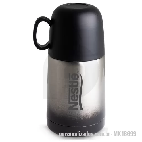 Garrafa térmica personalizada - Garrafa térmica 230ml cores diversas. Ideal para lancheiras. Gravação da logo a laser. Despachamos para todo o Brasil