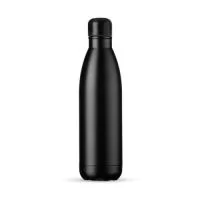Garrafa térmica de inox com acabamento fosco, capacidade de 500ml. Contém tampa de vedação rosqueável com detalhe externo em relevo.
