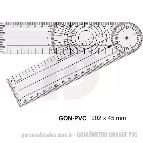 Goniômetro personalizado - goniômetro 200 x 45 em PVC
