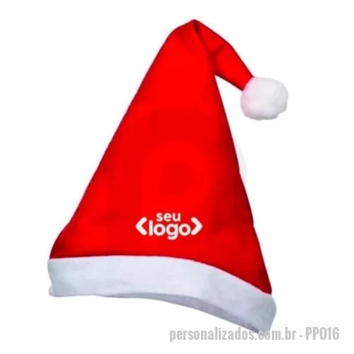 Gorro personalizado - Celebre o Natal com estilo e personalidade com o nosso Gorro Touca de Papai Noel Personalizado!  Perfeito para presentear amigos, familiares, clientes ou para usar em festas de fim de ano e eventos corporativos, este gorro é a maneira ideal de espalhar o espírito natalino e tornar a sua comemoração ainda mais especial.  Personalização Exclusiva Nome: Adicione o nome da pessoa que será presenteada e torne o gorro ainda mais especial. Logotipo: Personalize com o logotipo da sua empresa e utilize como brinde corporativo ou item promocional. Mensagem especial: Inclua uma mensagem inspiradora ou divertida e expresse seus votos de Feliz Natal. Características Tamanho aproximado: 28cm x 38cm (Largura x Altura) Composição: 100% Poliacrilonitrila (material resistente e confortável) Design clássico: O tradicional gorro de Papai Noel com pompom branco, que nunca sai de moda. Versátil: Ideal para diversas ocasiões, como festas de Natal, eventos corporativos, apresentações teatrais, ensaios fotográ