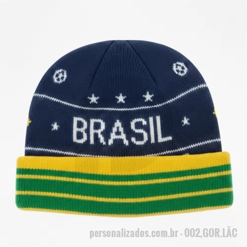 Gorro personalizado - Gorro de Lã, fabricados por encomendas com personalização em Jacquard direto na trama