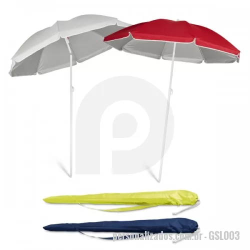 Guarda chuva personalizada - Guarda-sol. 210T. de ?1600 mm com Prote??o Silver