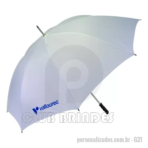 Guarda chuva personalizada - Guarda Chuva Portaria, cabo reto. Disponível em várias cores. Gravação da logomarca em 1 cor em 2 gomos já inclusa.  29  X 8 varetas duplas. Tamanho: Aprox. 140/150 cm de envergadura.