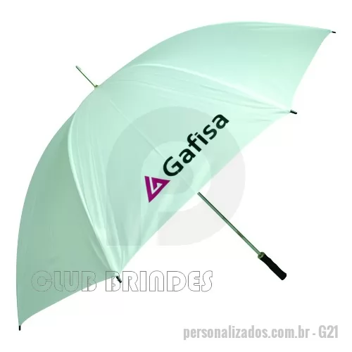 Guarda chuva personalizada - Guarda Chuva Portaria, cabo reto. Disponível em várias cores. Gravação da logomarca em 1 cor em 2 gomos já inclusa.  29  X 8 varetas duplas. Tamanho: Aprox. 140/150 cm de envergadura.