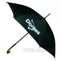 Guarda Chuva Colonial longo, nylon especial liso, cabo curvo em madeira, automático. Disponível em várias cores. Gravação da logomarca em 1 cor em 2 gomos já inclusa.  23  X 8 varetas. Tamanho: 120 cm de envergadura.