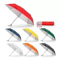 Guarda-chuva em poliéster 190T dobrável em 3 secções e de abertura manual. Disponível em várias cores, com interior em cinza. Guarda-chuva prático e leve. Fornecido em bolsa. ø960 x 240 mm | Bolsa: ø40 x 225 mm