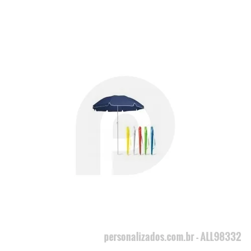 Guarda sol personalizada - Guarda-sol em poliéster 170T. Fornecido em bolsa. ø1400 mm | 1600 mm | Bolsa: 1000 x 120 mm