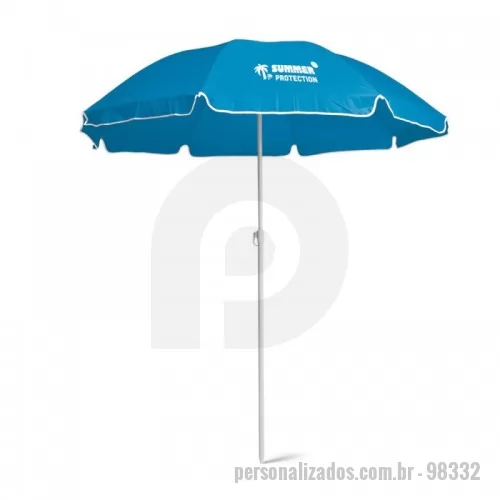 Guarda sol personalizada - Guarda-sol em poliéster 170T. Fornecido em bolsa. ø1400 x 1600 mm | Bolsa: 1000 x 120 mm