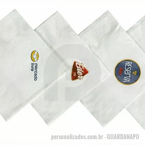 Guardanapo descartável personalizado - GUARDANAPO BRANCO PERSONALIZADO. FOLHA SIMPLES OU DUPLA. PAPEL EXTRA MACIO. MODELOS COQUETEL OU JANTAR . IMPRESSÃO EM 2 TAMANHOS