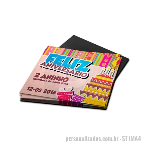 Ímã de geladeira personalizado - Imãs Personalizados, Material Manta Magnética, Tamanho 50 x 40 mm