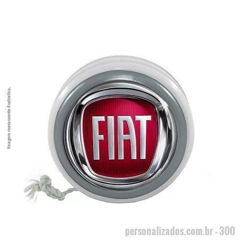 Ioiô personalizado - Io-iô PRÓ SPIN de alta performance base maciça em Plástico Premium (PS Cristal) fixada por ultrassom e laterais acopladas em Plástico Premium (PP), cordão duplo em algodão trançado.