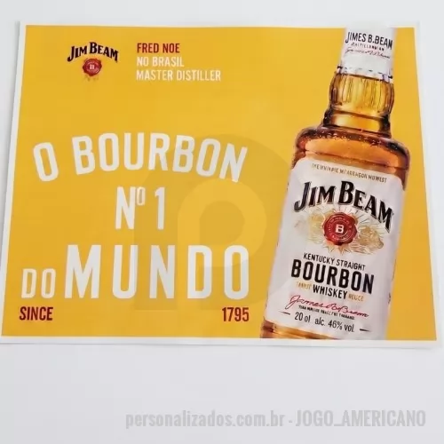 Jogo americano personalizado - Jogo americano retangular personalizado, produzido em material resistente com acabamento premium.