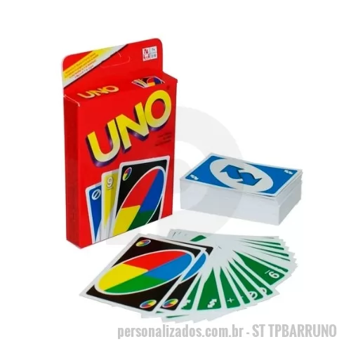 Jogo personalizado - Uno Cartas Personalizadas, Brinde útil para divulgar e promover sua marca o uno cartas personalizadas é a escolha certa. Possui boa área de personalização da marca aplicada em Off Set sem limite de cores. O jogo uno é considerado o jogo mais famoso n