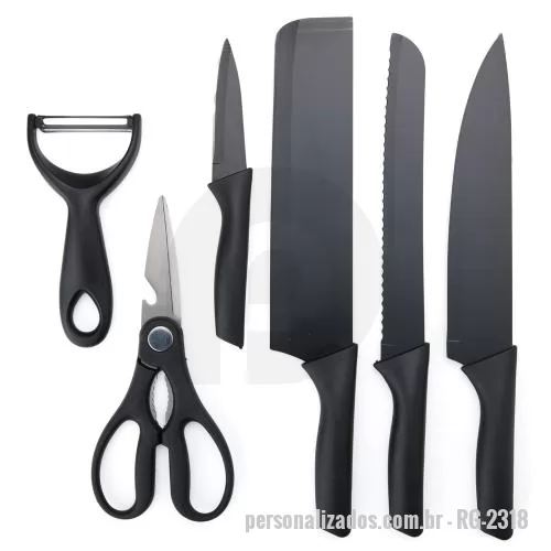 Kit acessórios para vinho personalizado - Transforme sua cozinha em um verdadeiro espetáculo com o nosso kit churrasco de 6 peças em inox! Esse conjunto exclusivo une estilo, funcionalidade e qualidade para atender as mais diversas necessidades culinárias. Com lâminas em aço inoxidável de al