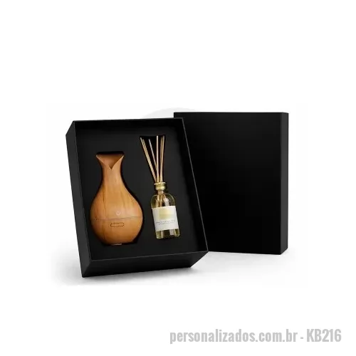 Kit aromático personalizado - Kit personalizado em caixa de papel, umidificador elétrico com carregador USB, aromatizador de ambiente de 50ml.
