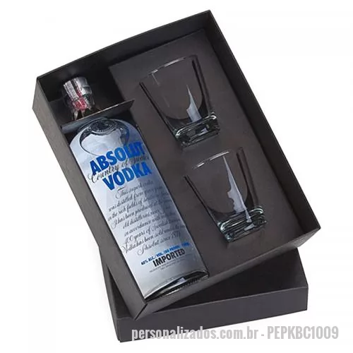 Kit bebidas personalizado - Kit Bebida Para dar de Brinde