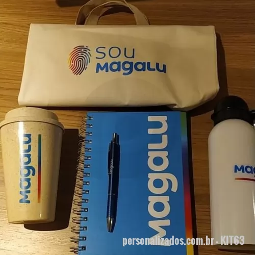 Kit Boas Vindas personalizado - Somos fabricantes de brindes personalizados.Montamos o kit com produtos têxtil,eletônico,bem estar