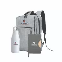 * Kit Boas Vindas para Empresa Personalizado de acordo com a necessidade.   Contém 1 Mochila, 1 Caderno e 1 Garrafa de Inox