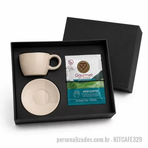 Kit café personalizado - Kit café Personalizado - KITCAFE329 - Kit café com xícara e café gourmet - 182361 - Kit café