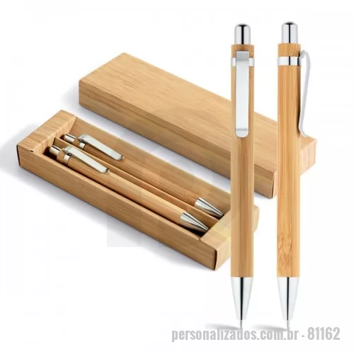 Kit caneta e lapiseira personalizado - Conjunto de esferográfica e lapiseira