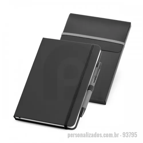 Kit caneta e lapiseira personalizado - Kit de caderno e esferográfica