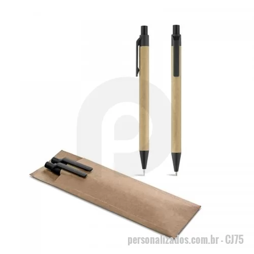 Kit caneta e lapiseira personalizado - Kit caneta e lapiseira Personalizado - CJ75 - Conjunto de Caneta e Lapiseira Personalizado - 119106 - Kit caneta e lapiseira