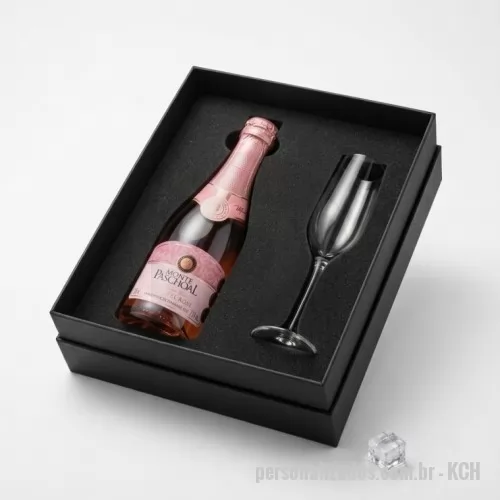 Kit champanhe ou espumante personalizado - Kit champanhe Flute  2 pçs