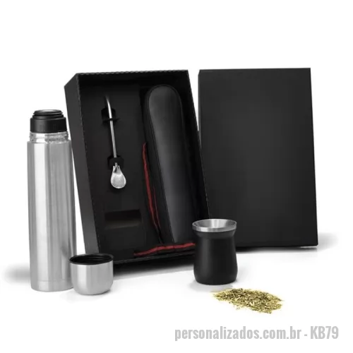 Kit chimarrão personalizado - Kit Para Chimarrão / Terere - 3 Pçs para Personalização