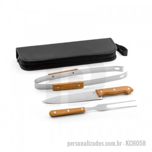 Kit churrasco personalizado - Kit churrasco 3 pe?as