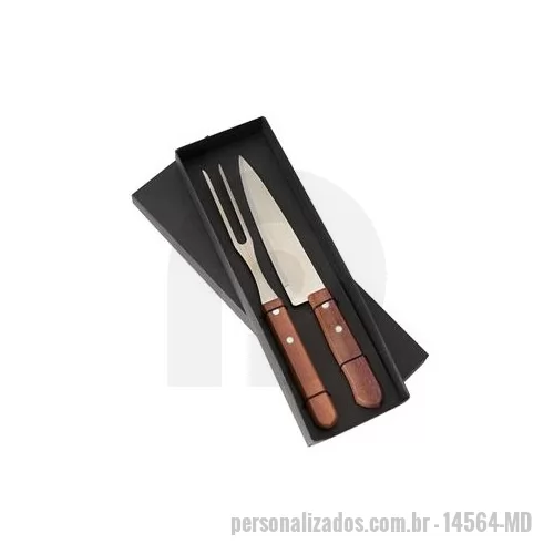 Kit churrasco personalizado - KIT CHURRASCO 2 PEÇAS COM CAIXA