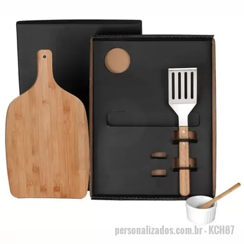 Kit churrasco personalizado - Kit Churrasco 4 Peças Personalizado