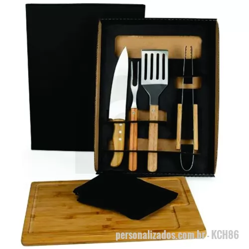 Kit churrasco personalizado - Kit Churrasco 6 Peças Personalizado