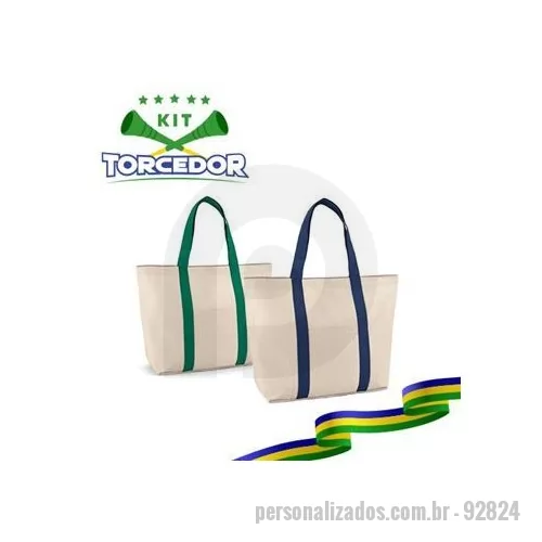Kit copa do mundo personalizado - Sacola ecológica personalizada é um brinde personalizado que é um lindo presente de final de ano.