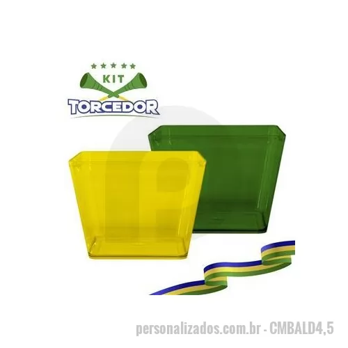 Kit copa do mundo personalizado - Balde de gelo personalizado em formato diferenciado vai ser o astro da sua comemoração na copa do mundo. Um brinde personalizado que destaca a marca.